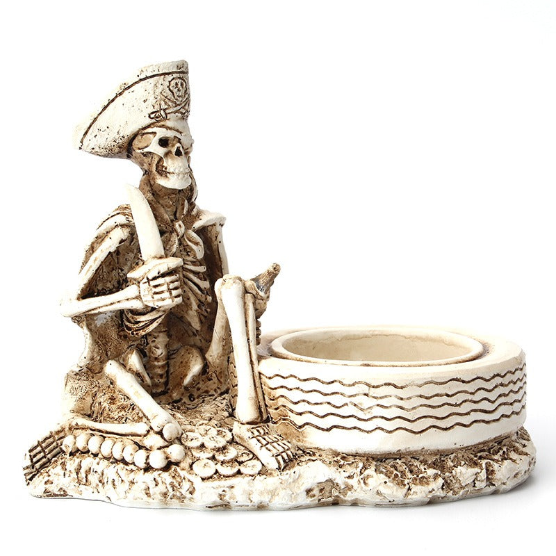 Skeleton Pirates Creative Home Desktop Decoration Retro Home Resin Ashtray