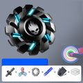 Luminous Fingertip Gyro Metal Advanced Finger Decompression and Decompression Luminous Children's Toy Black Technology Blue Magi