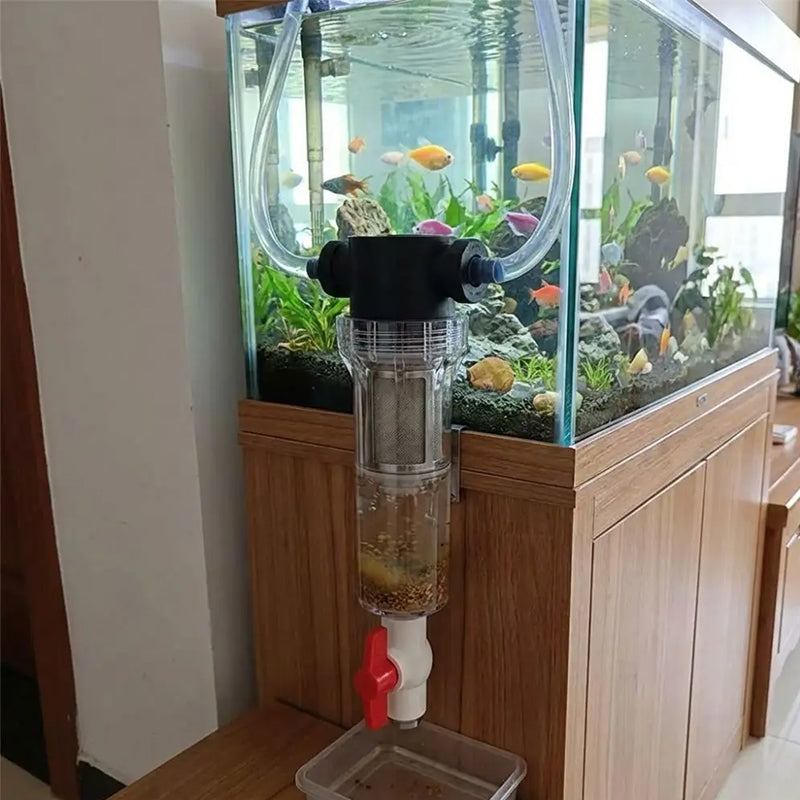 Aquarium Fish Toilet Waste Separator 1/2" 3/4" FPT Pre-Filter High Flow Fish Feces Collector Sediment Filter for Tank Pond