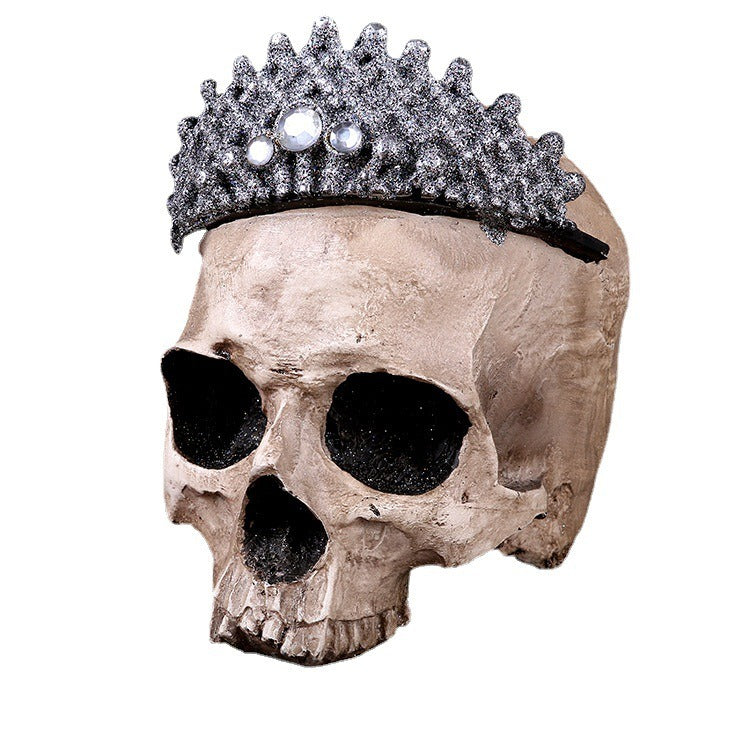 Crown Skeleton Resin Home Decoration