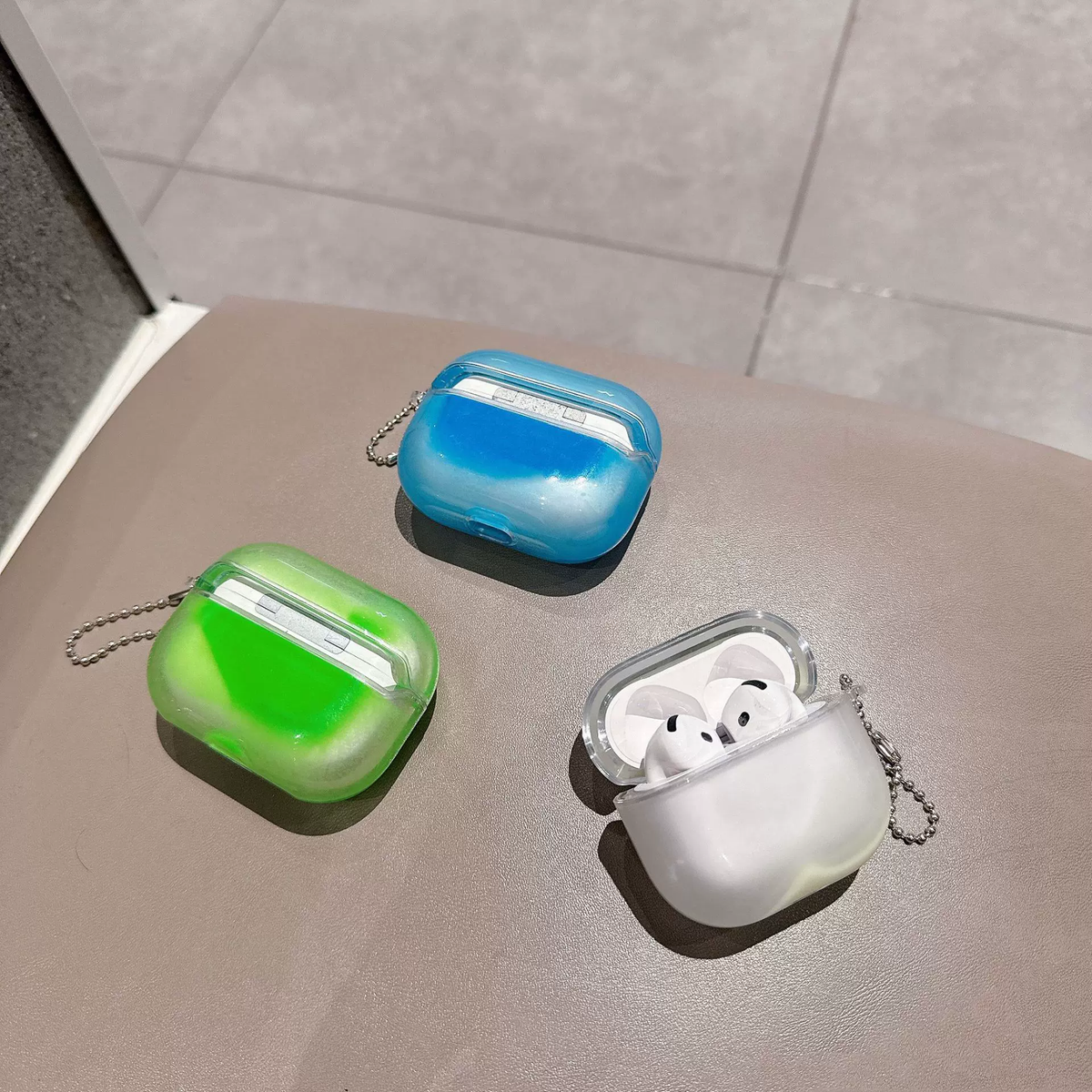 Luminous Flowing Sand Earphone Case Suitable for Air Pods Fluorescent Earphone Protective Case High Appearance Atmosphere Lumino